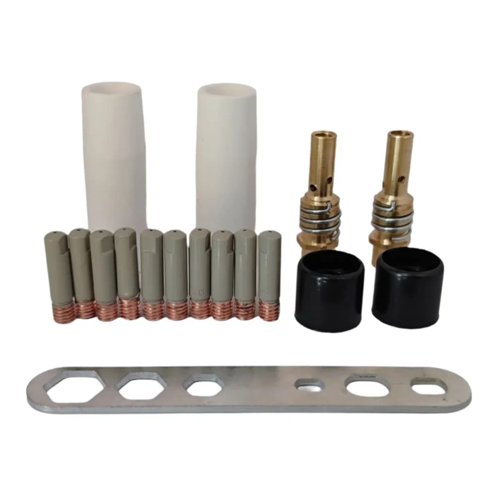 15Ak 14Ak Mig Rivestimento Protezione 0.8/1.0/1.2mm Punta di contatto Ugello in ceramica Saldatura antiaderente Scorie Accessori per saldatura europea