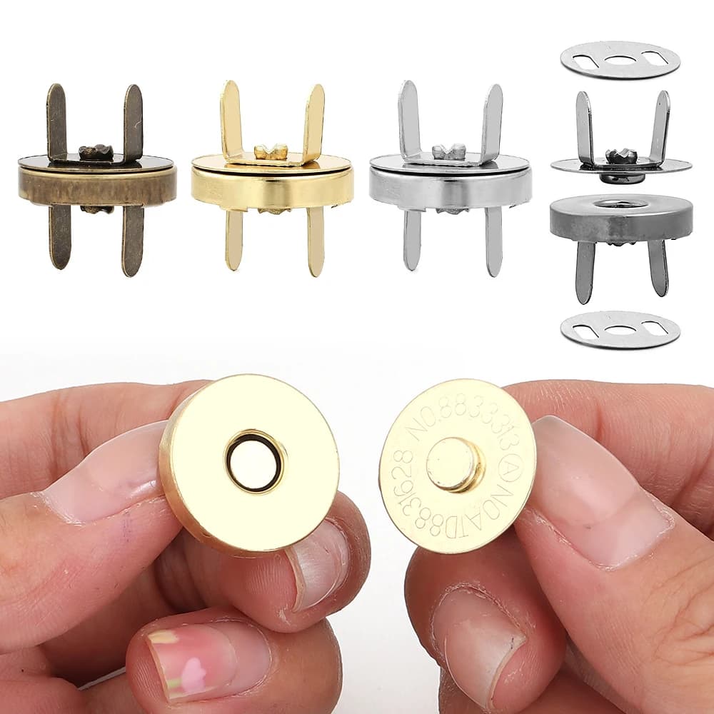 10 Pcs/Pack 14MM 18MM Magnetic Snap Fasteners Clasps Buttons Handbag Purse Wallet Craft Bags Parts Accessories