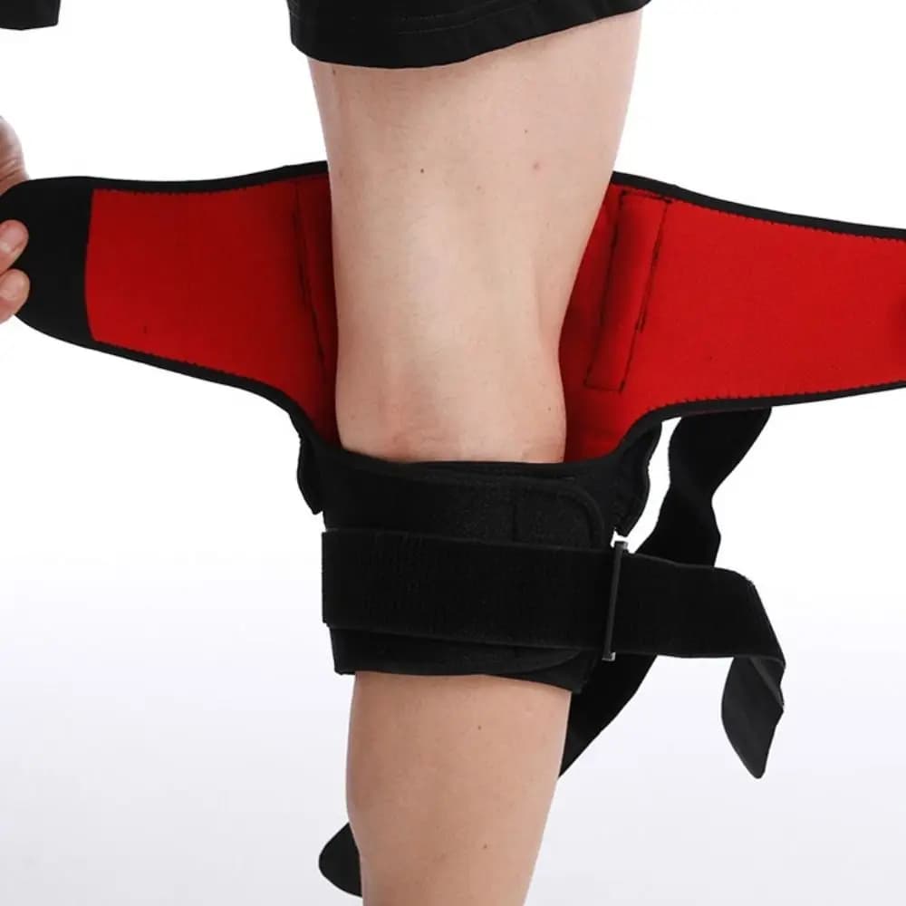 Ginocchiera a compressione Protezione per ginocchio Stabilizzatori laterali Manicotto per ginocchiera Cinghia regolabile Supporto per ginocchio rotuleo aperto Ortopedico