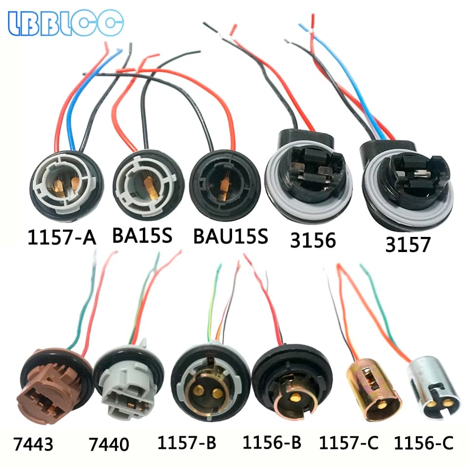 1 Pezzo Adattatore Connettore Prolunga Portalampada LED 1156 BA15S P21W 1157 T20 7440 3157 per Lampadine Auto con Cavo