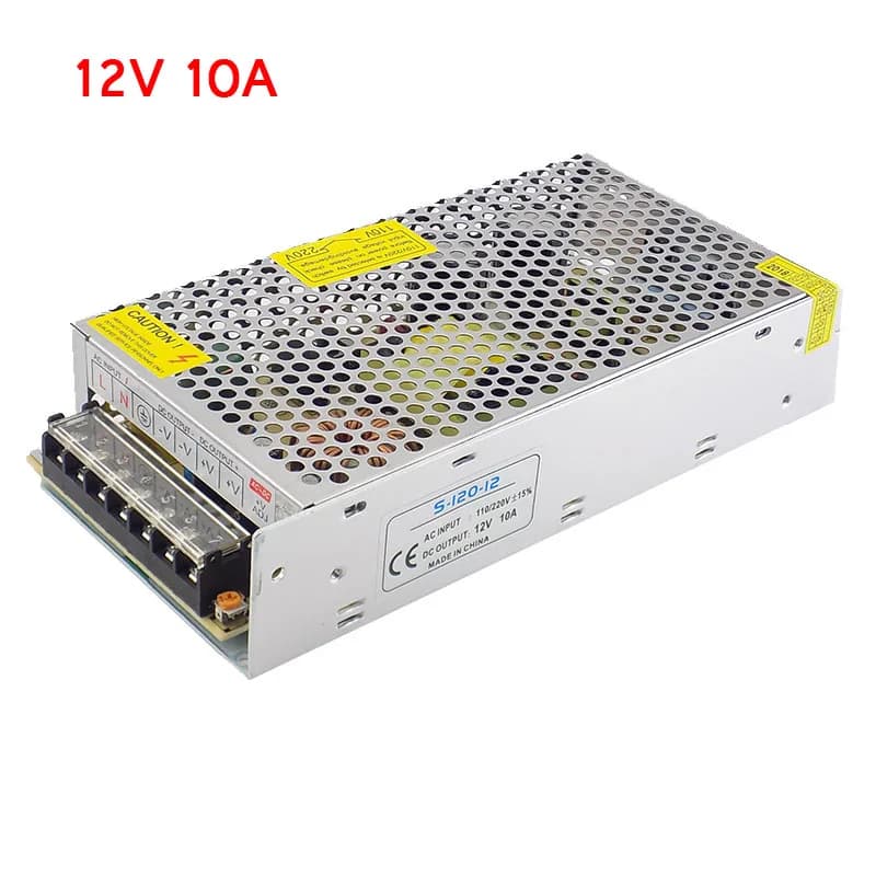 Lighting Transformer AC100V-265V to DC 12V 10A CCTV Camera Power Supply Adapter Converter LED Strip Switch Driver Charger
