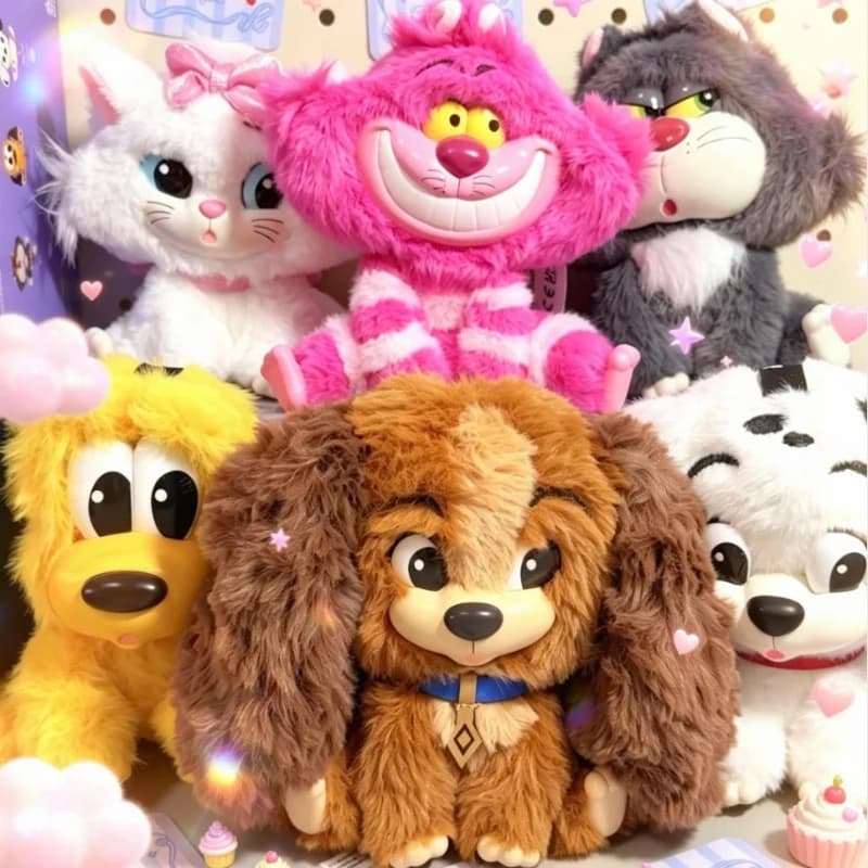 52TOYS Cats & Dogs Series Plush Pendant Blind Box Pluto Lucifer Surprise Bag Figure Trendy Toy Mystery Desktop Ornament Dec Gift