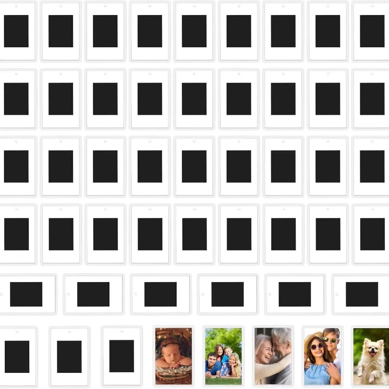 Cornice per foto piccola 12/20 pezzi Cornice per foto vuota Inserisci magneti per frigorifero, mini cornici per foto magnetiche per frigorifero
