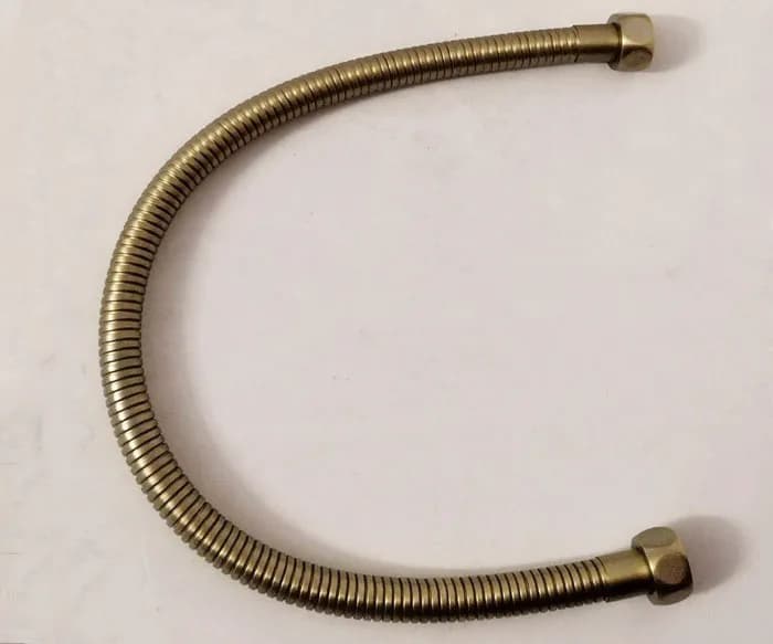 Tubi doccia in oro spazzolato da 50 cm Tubi in acciaio inossidabile Tubo idraulico dorato spazzolato (opaco) per connettore valvola ad angolo 1/2
