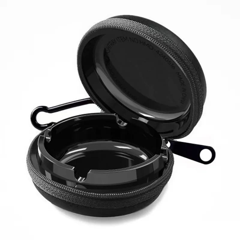 Mini posacenere tascabile in EVA con moschettone posacenere portatile con coperchi organizer per cenere da viaggio per auto