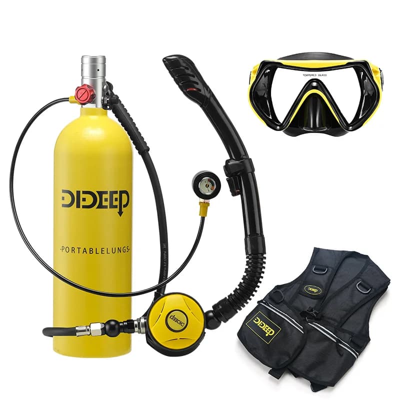 DIDEEP X5000Plus 2L Scuba Diving Oxygen Tank Snorkeling Gear Underwater Breathing Equipment