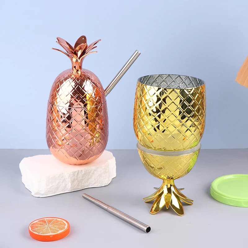 500ML ananas tazze Tumbler plastica Cocktail bere Winebowl tazze Uice birra ananas tazze strumenti da Bar