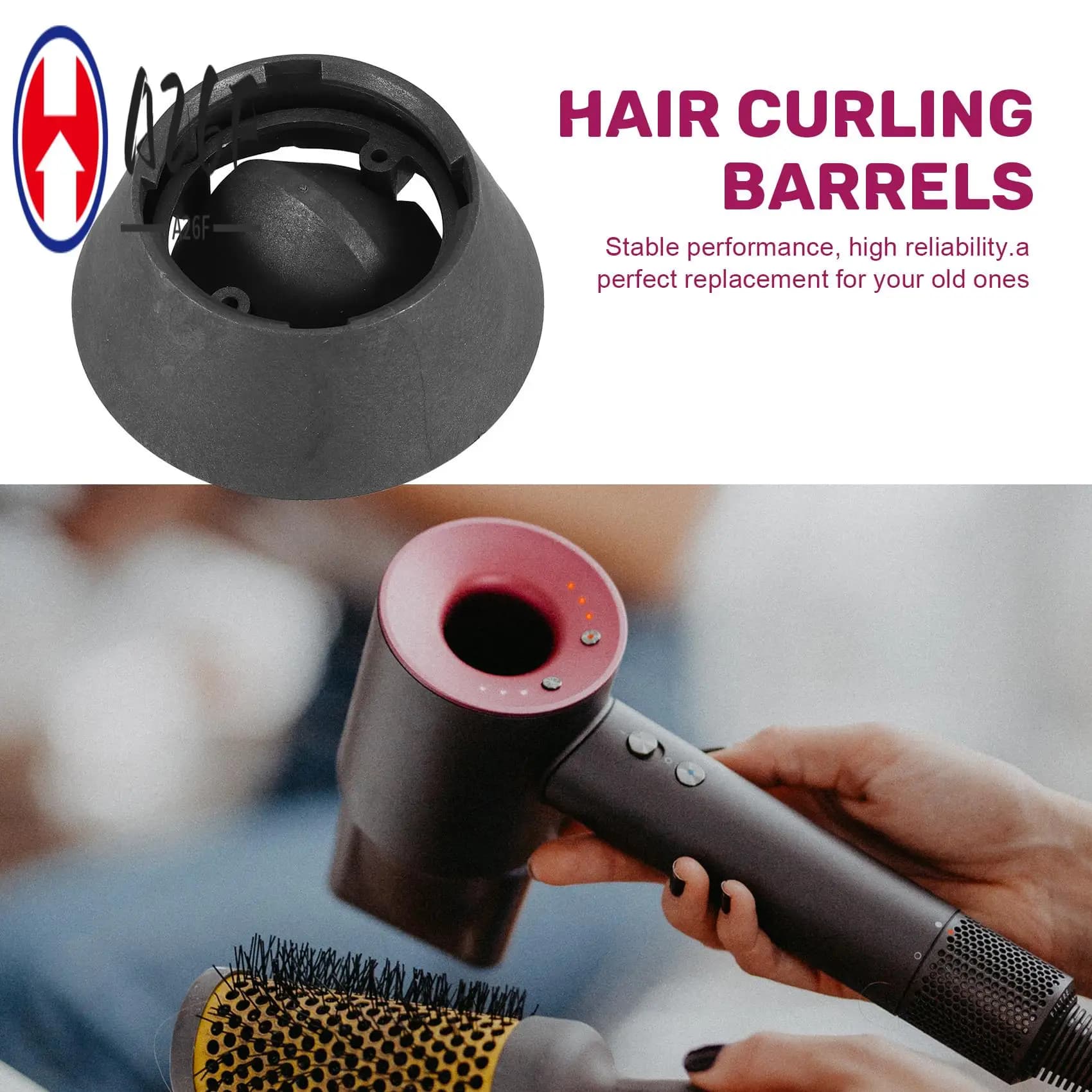A26F-Airwrap Iron Spare Adapter for Dyson Hair dryer turns into home hair curler