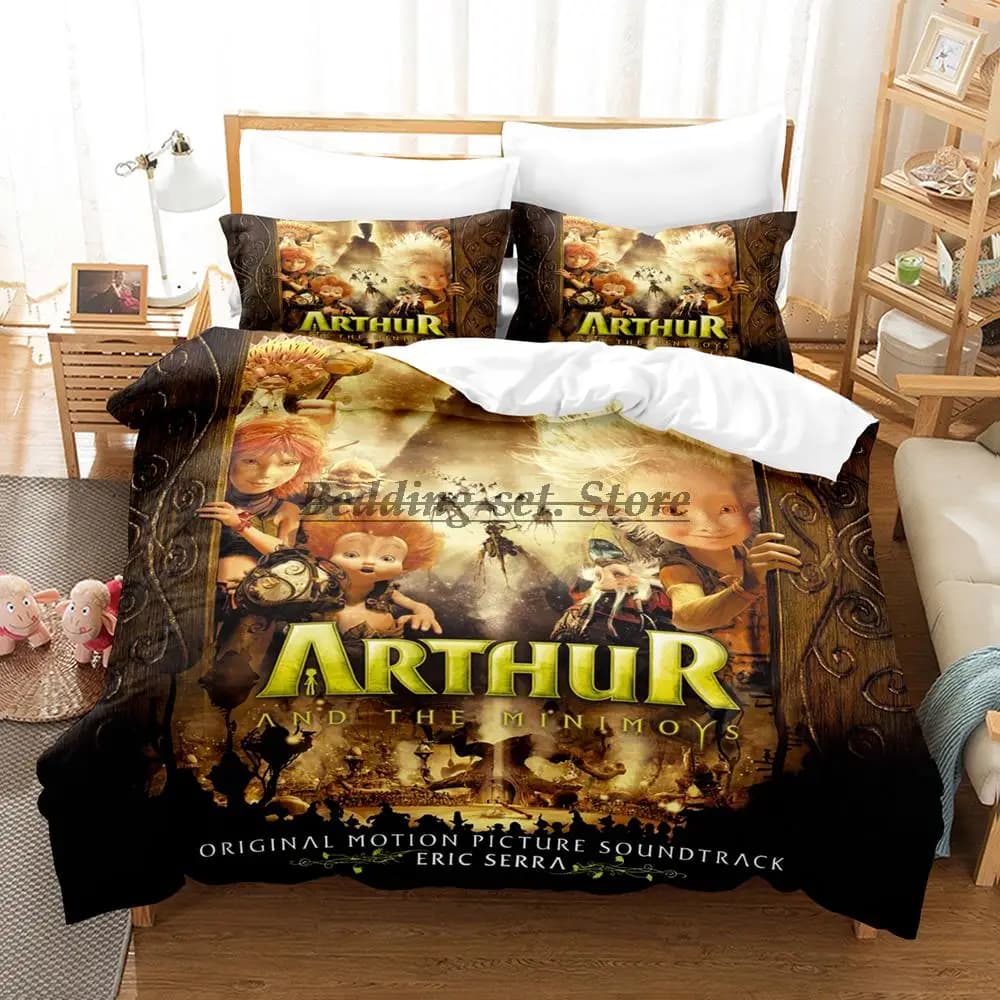 Arthur Et Les Minimoys Set biancheria da letto Singolo Twin Completo Queen King Size Set letto per bambini adulti Set copripiumino 2023 Lenzuolo