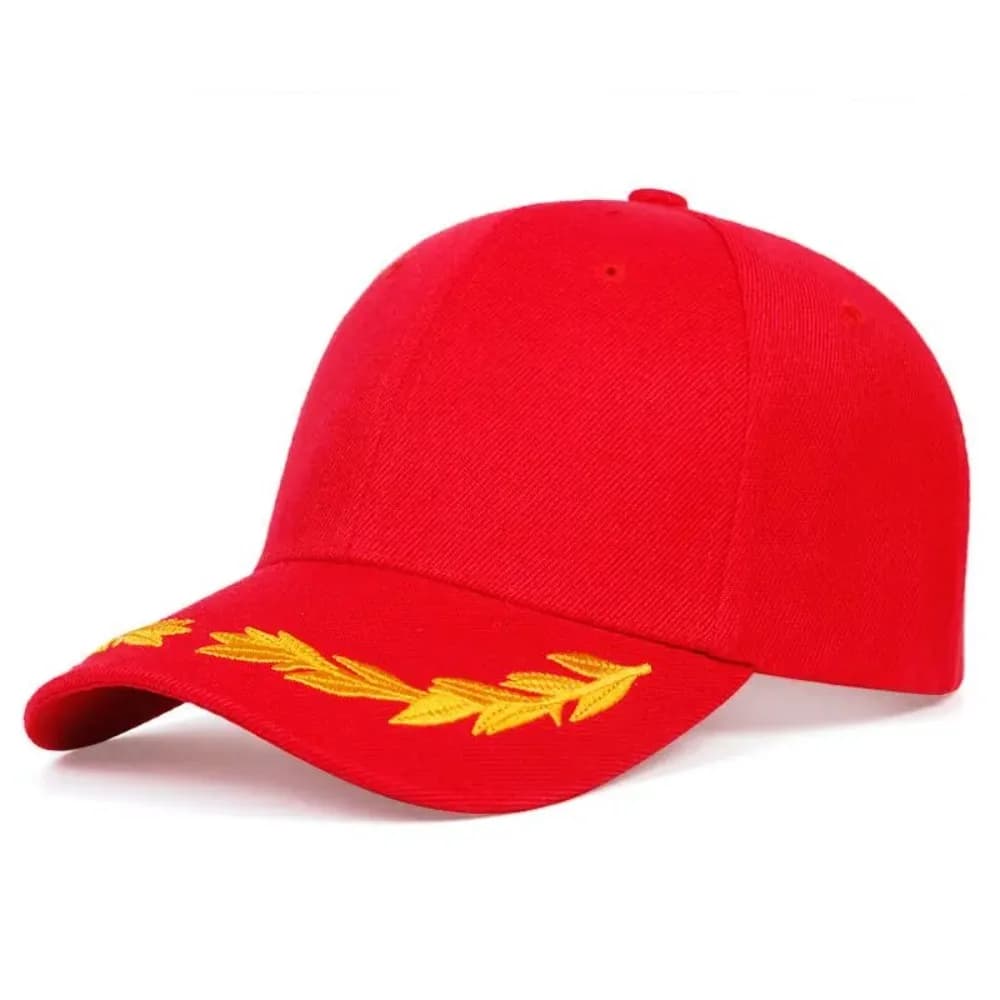 Cappellini da Baseball alla Moda con Design del Bordo, Ricamo a Spiga di Grano, Regolabili, Stile Casual, Protezione Solare, Unisex