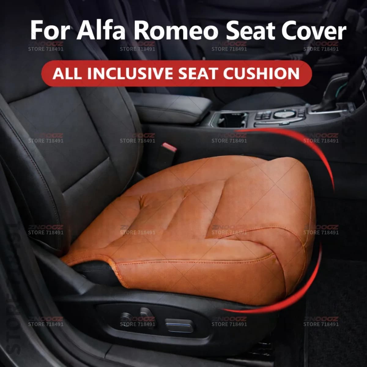 Supporto per Gambe per Sedile Auto Alfa Romeo Giulia Stelvio Tonale, Estensione Coprisedile in Memory Foam, Cuscino Prolunga, Accessori Interni