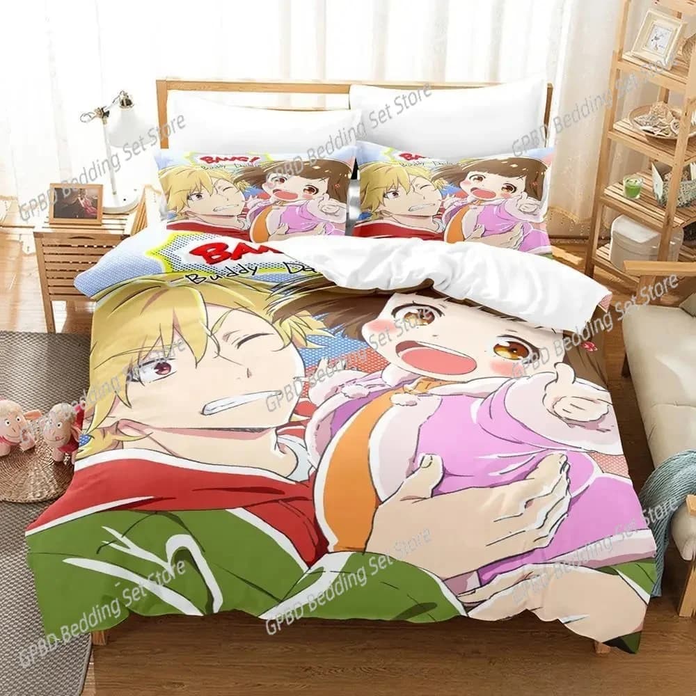 Set of bed linen Buddy Daddies Set of single bed double full Queen King Size Set of bedspread for children's room for adults Set linens Soul 3D