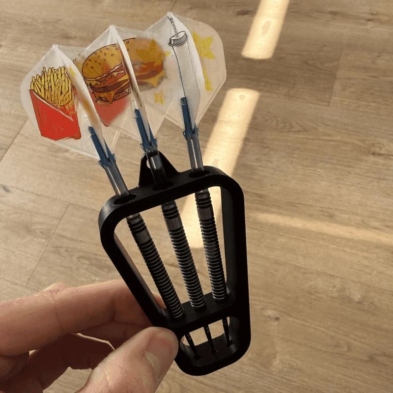 Porta Freccette per 3 Freccette, Custodia Portatile in Plastica Leggera per Freccette con Punta in Acciaio o Morbida, Organizzatore per Freccette
