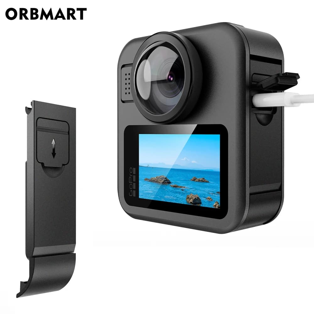 Flip Coperchio laterale batteria per GoPro MAX 2 Porta batteria rimovibile Coperchio di ricambio Porta custodia di ricarica per accessori Go Pro MAX2