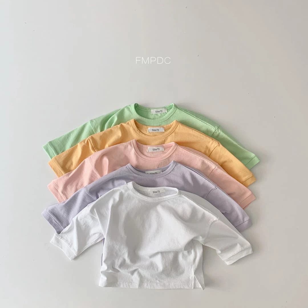 Nuova primavera autunno magliette per bambini neonati neonate ragazzi tinta unita base maglietta per bambini top in cotone girocollo vestiti per bambini