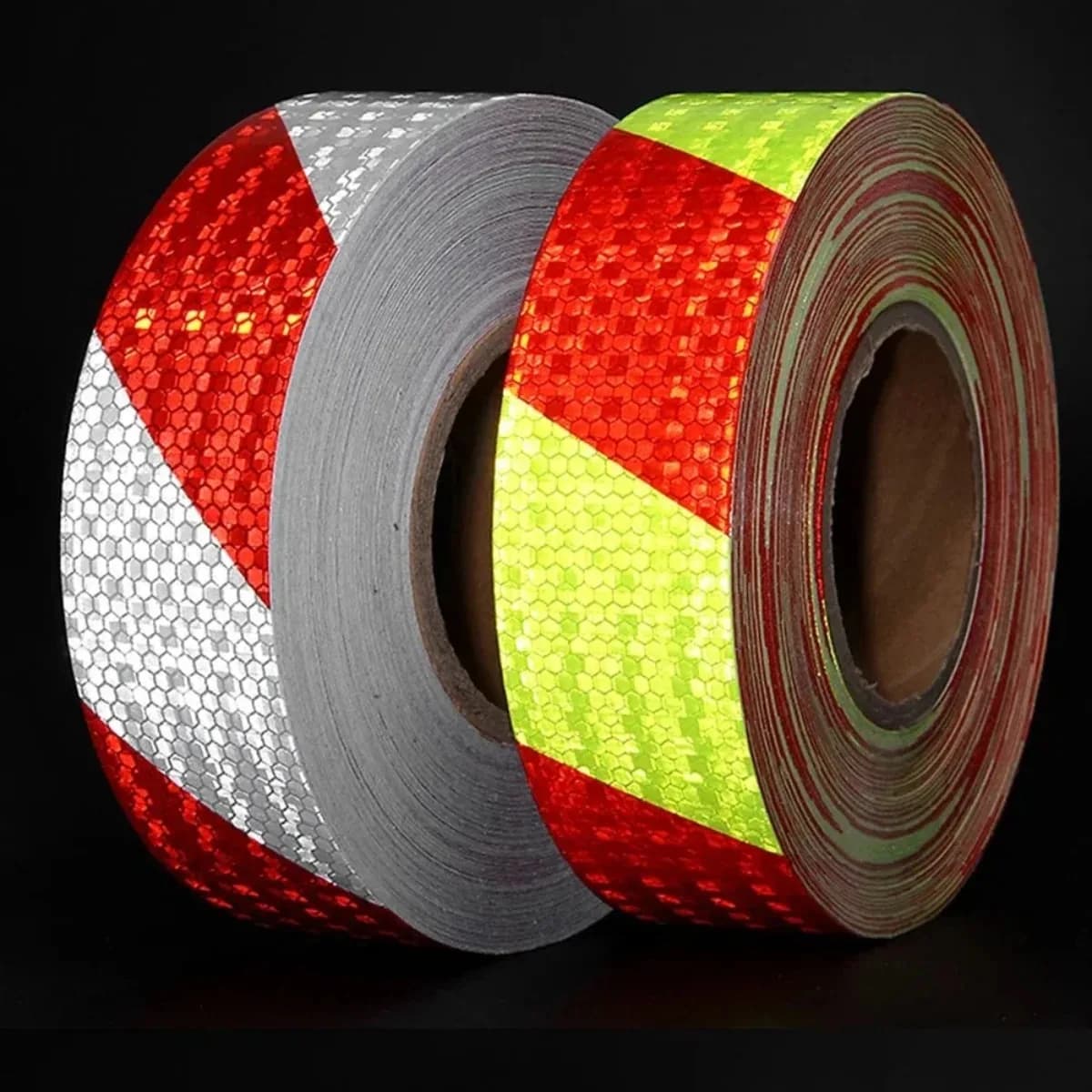 High Visibility Safety Warning Strip 1 Roll Self Adhesive Reflective Tape Uses For Car Bike Helmet Bag Clothing
