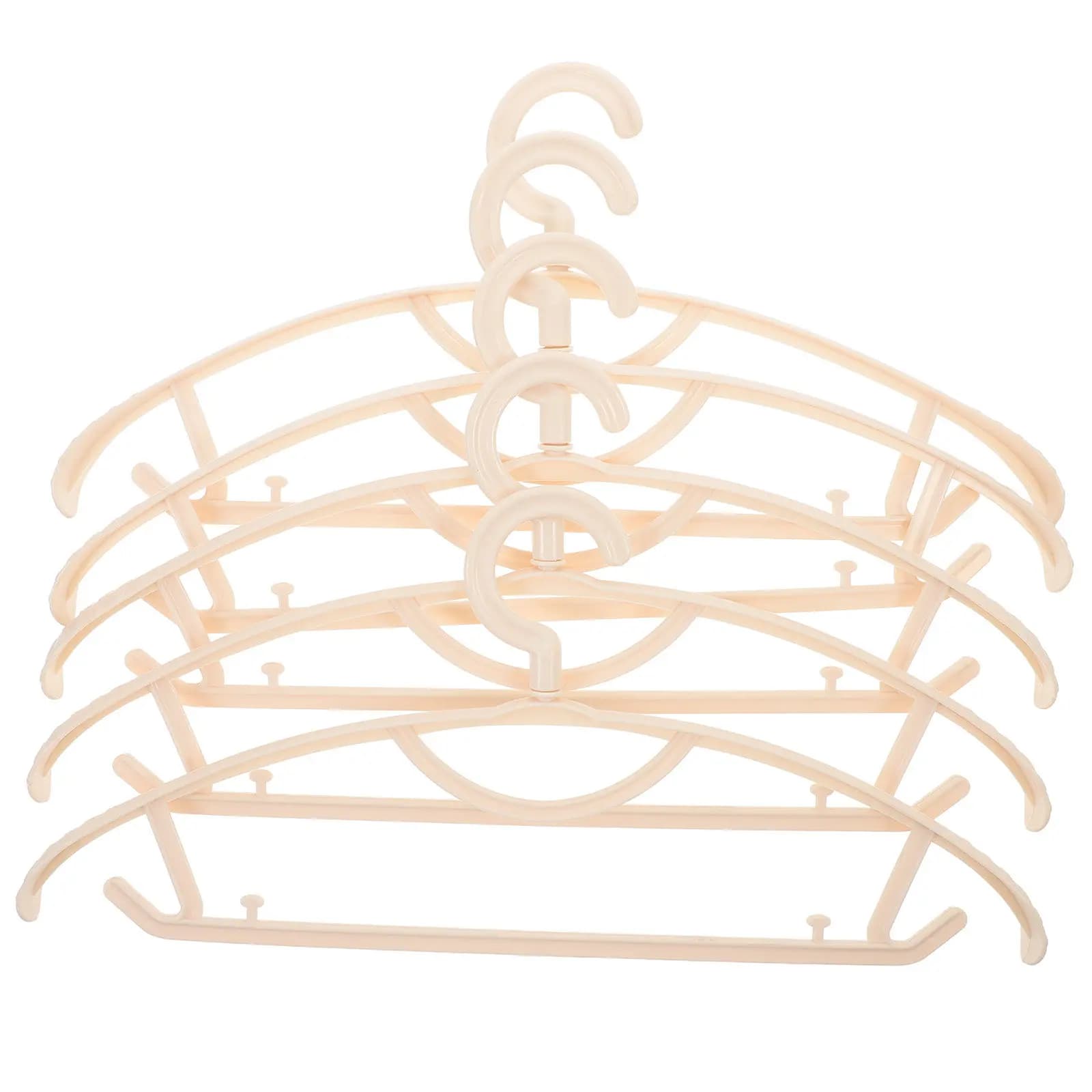 Set di 5 Appendiabiti Antiscivolo in Plastica Resistente per Cappotti, Abiti, Vestiti e Maglioni, Organizzatore Salvaspazio per Armadio