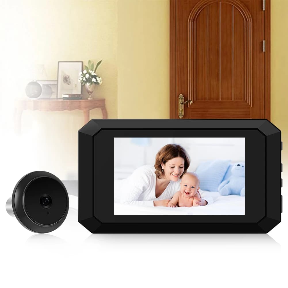 Spioncino Digitale Elettronico con Schermo LCD da 3,97 Pollici, Visualizzatore di Sicurezza per Porte, Batteria al Litio Integrata da 1400mAh, Fotocamera 1080P