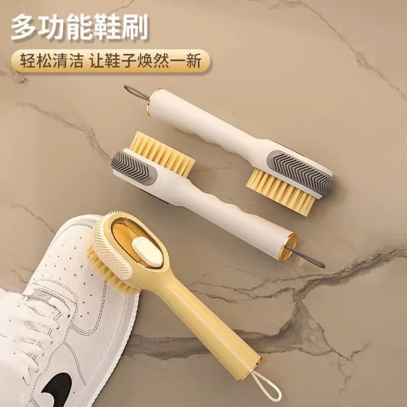 Multi-Function Liquid-Adding Shoe Brush – Soft Bristle Cleaning Tool for Home, Dorm & Laundry, Shoe Care Made Easy