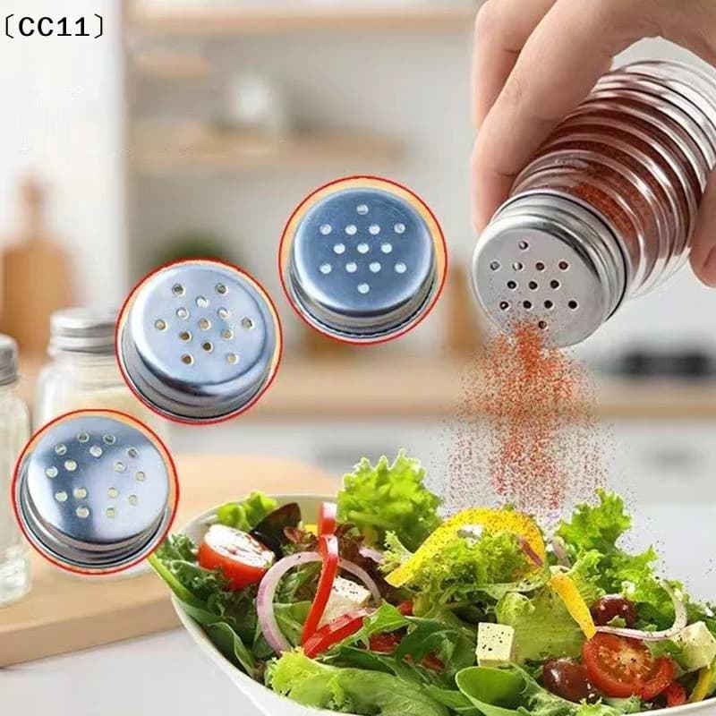 Set di 2 barattoli in vetro per spezie da cucina, bottiglie per condimenti da barbecue con coperchio, saliera e pepiera, set di barattoli per condimenti〔CC11〕
