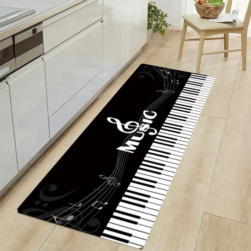Musica stampata cucine tappetini ingresso casa zerbino decorazione antiscivolo lavanderia Runner tappeti tappetino bagno Alfombra