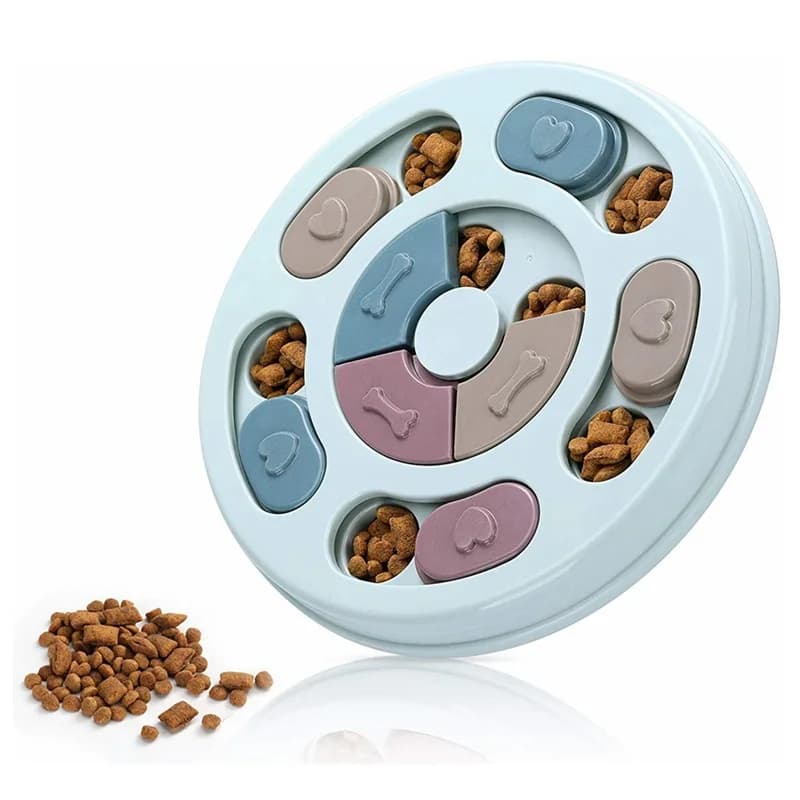 Ciotola per nascondere il cibo per cani, addestramento per l'alimentazione lenta, giocattolo educativo per cani per alleviare la noia, giocattolo educativo interattivo per l'alimentazione