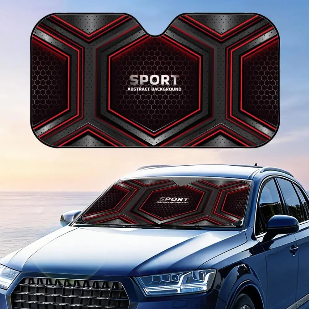 Parasole Nero per Auto, Copertura Parabrezza con Protezione UV, Isolamento Termico Riflettente in Alluminio, Pieghevole e Riutilizzabile