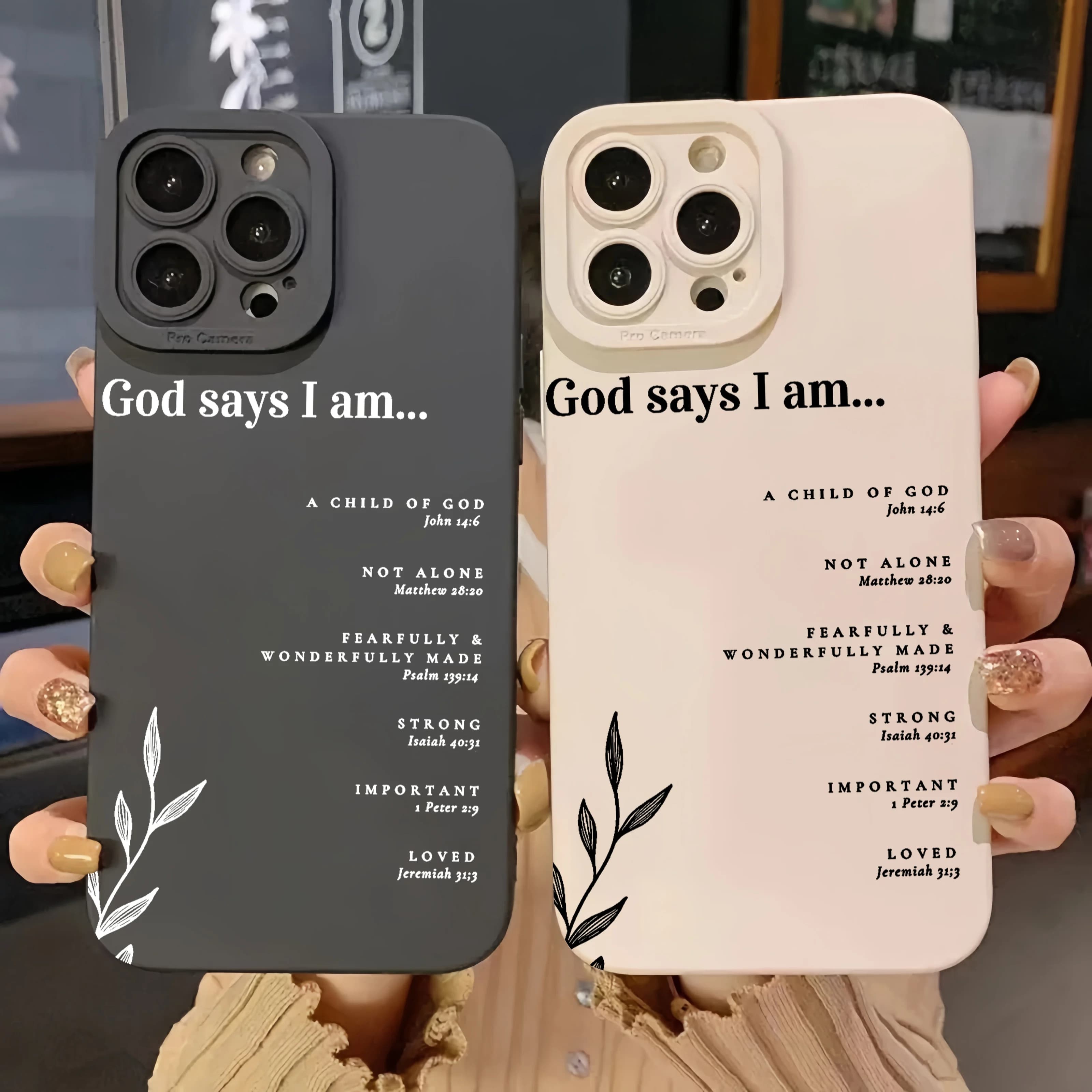 Custodia per telefono estetica Affermazioni cristiane per iPhone 16e 16 15 14 13 12 11 Mini Pro Max X XR XSMax 8 7 6 6S Plus Silicone morbido