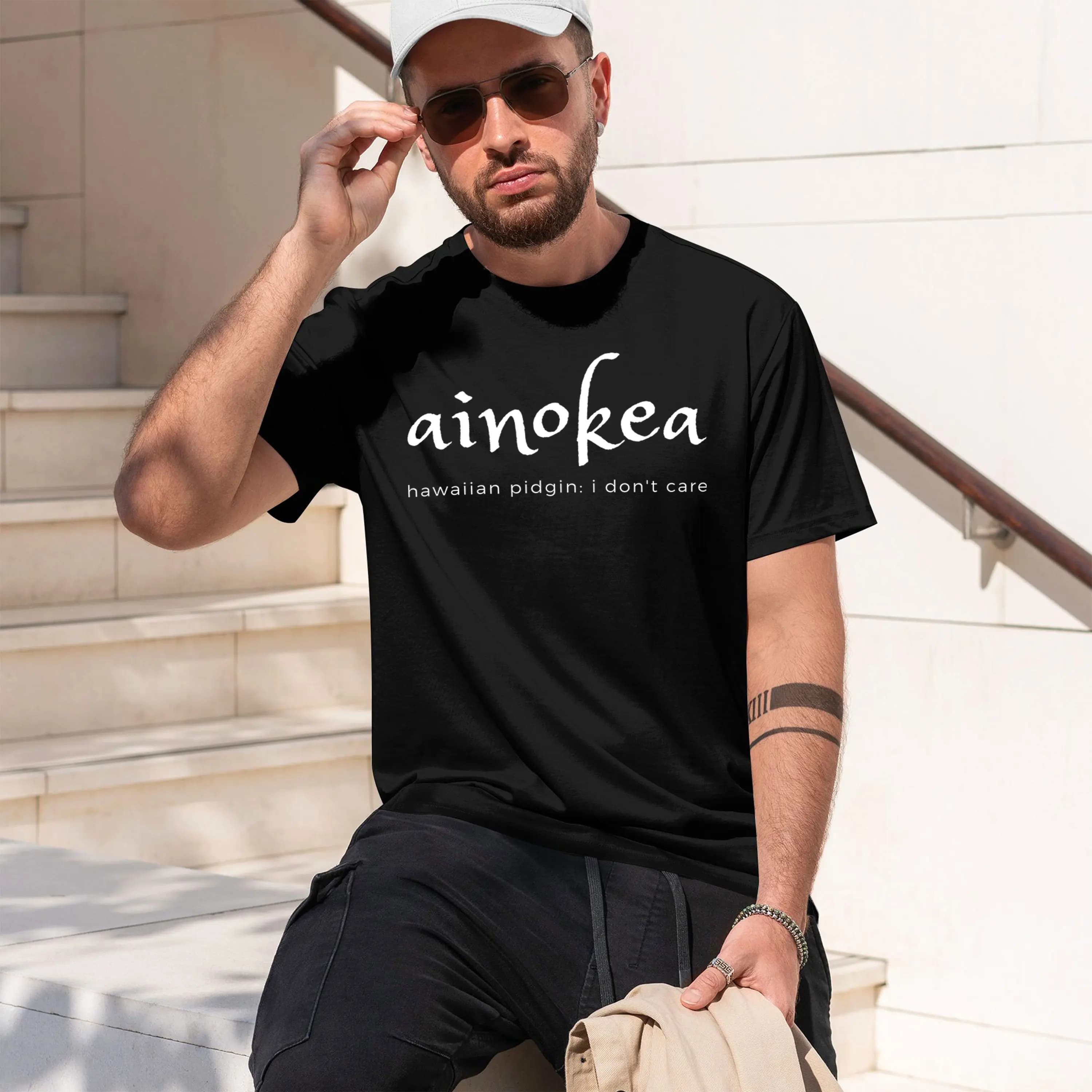 Ainokea Hawaiian Pidgin I n't Care Snapback Unisex 3 5 Wide Brim Bohemian Style Golf Fishing 2026 Nuovo Modello Maglietta a maniche corte da uomo
