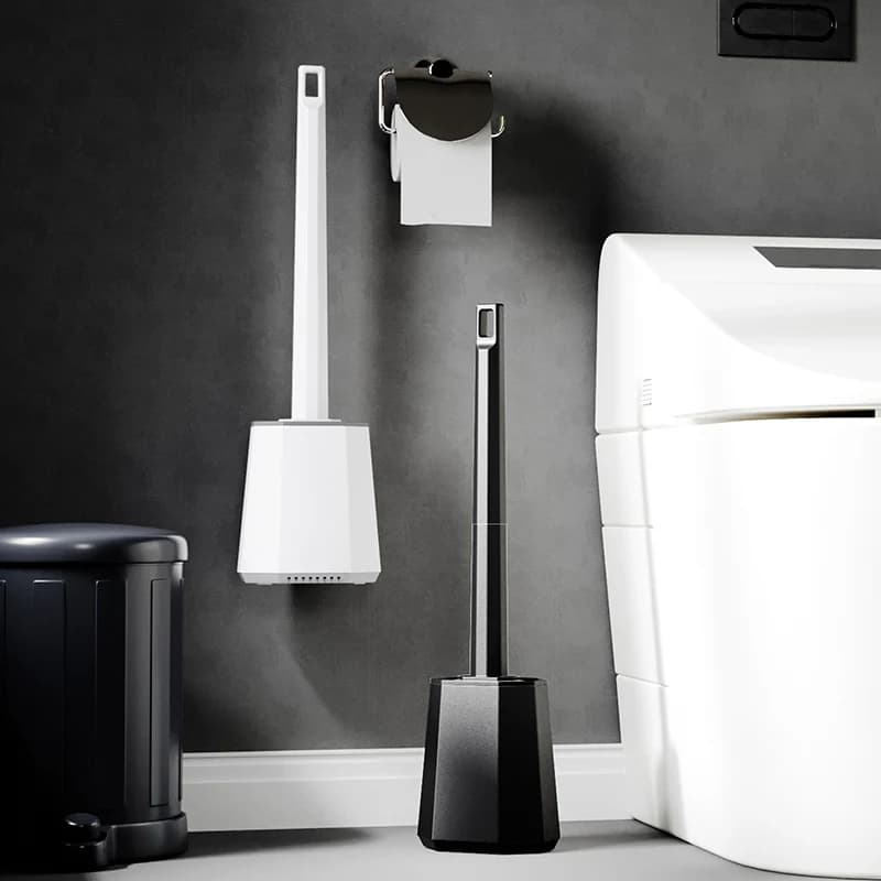 Porta scopino in silicone da appendere alla parete a forma di diamante Spazzola per pulizia in plastica poligonale per accessori per set di servizi igienici da bagno