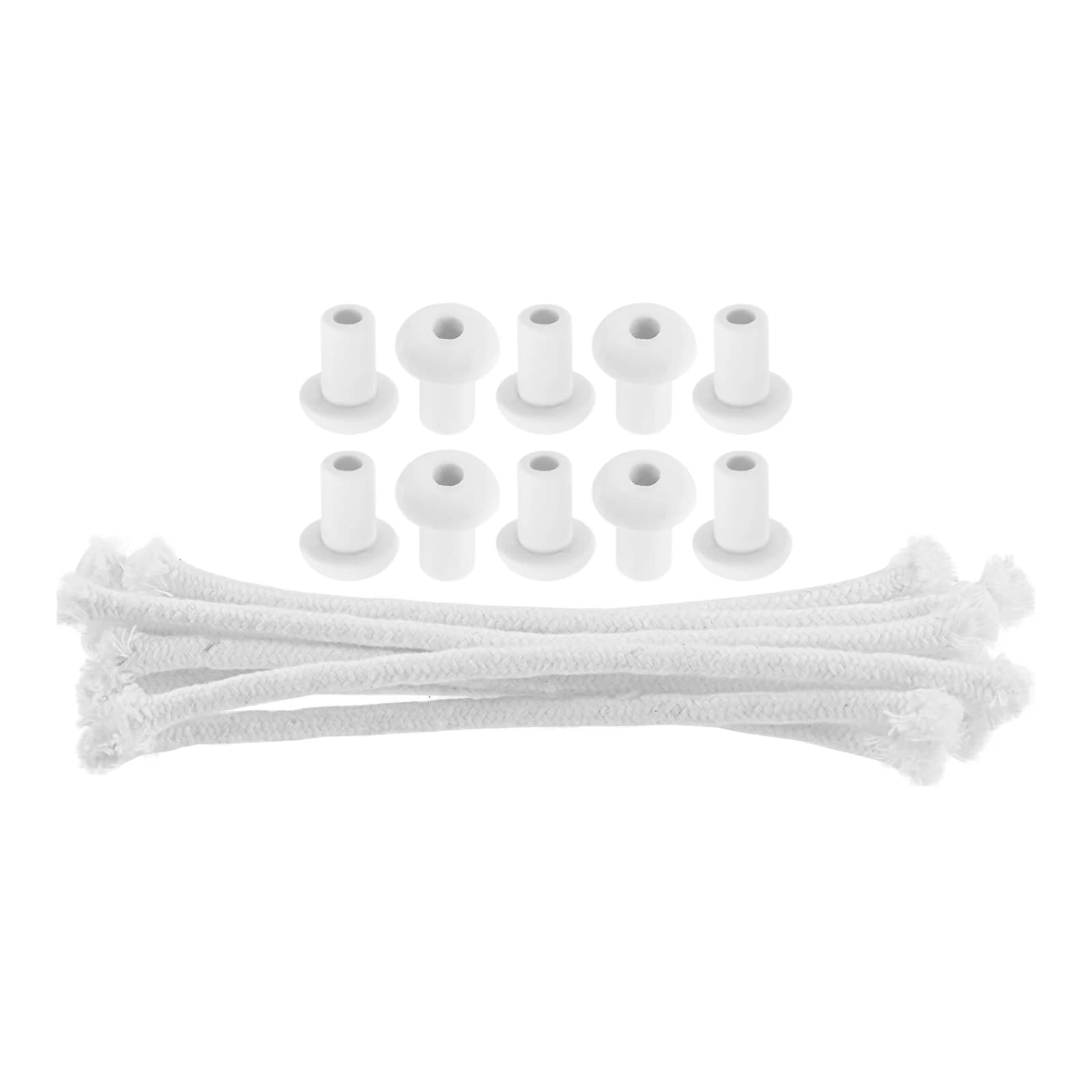 10Pcs 1/4" Round Cotton Oil Lamp Wicks with Holders 15cm/5.9inch Fit for Candle Lamp Oil Wick Burner Alcohol Wick Rope DIY Parts