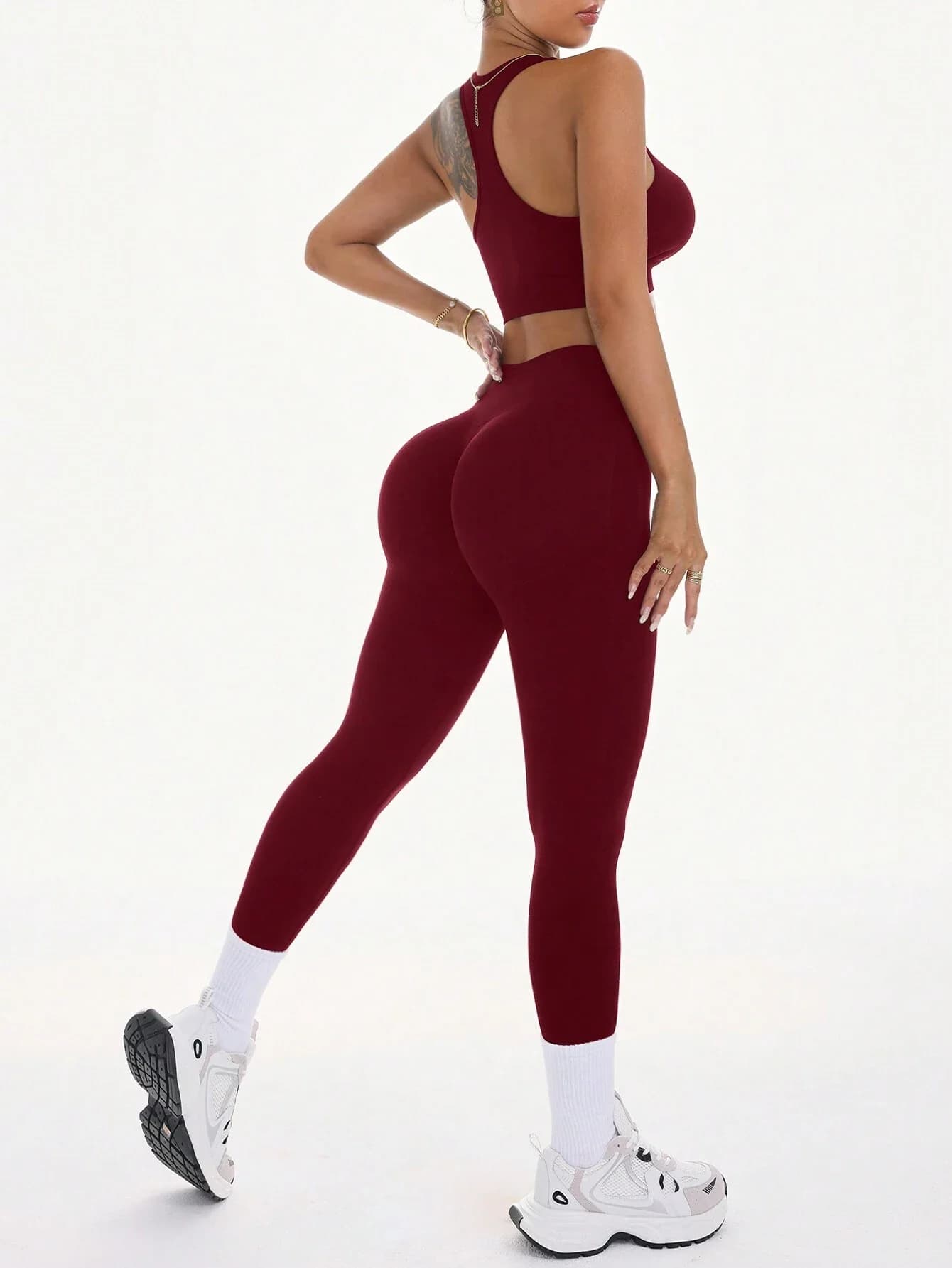 Set Sportivo da Donna: Top a Canotta e Leggings a Vita Alta per Palestra e Allenamento