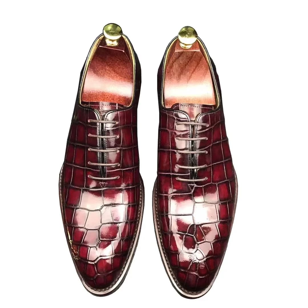 yingshang nuovo arrivo scarpe formali maschili da uomo in pelle di coccodrillo maschile pennello colore matrimonio