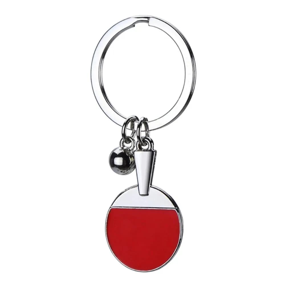 Portachiavi Mini Racchetta e Pallina da Ping Pong in Lega di Zinco, Gioielli Regalo, Portachiavi Creativo da Tennis da Tavolo