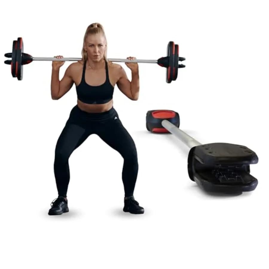 SMARTBAR Balance Sheets for Total Body Training with Free Weights, Home Gym Equipment, Durable Design in Black Steel, Weight Discs