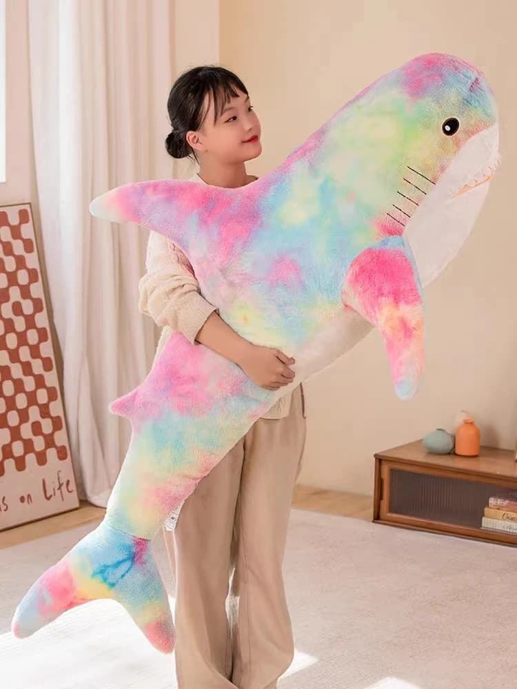 140 centimetri gigante carino squalo peluche morbido farcito speelgoed animale cuscino da lettura per regali di compleanno cuscino bambola regalo per la ragazza del ragazzo