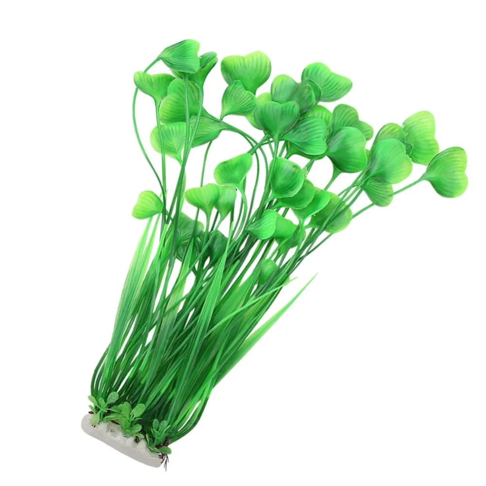 Artificial Plants in Plastic, Artificial Green Vivace Aquatic Plant, Large Size Aquarium Decoration, Fish Bath Ornament