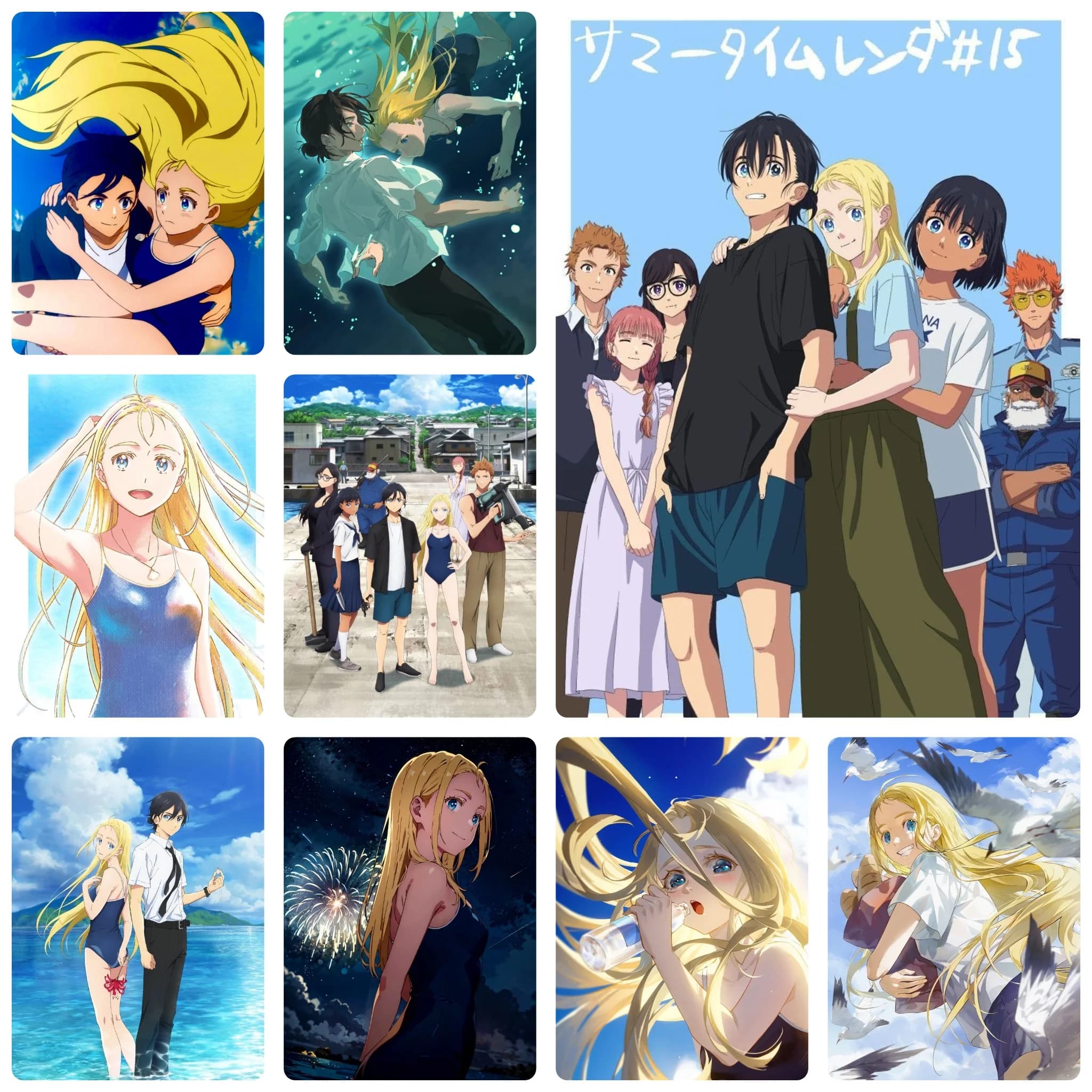 DIY Summertime Rendering Anime Diamond Painting, Refreshing Summer Comic Art Scene For Bedroom Wall Decoration Exquisite Gift