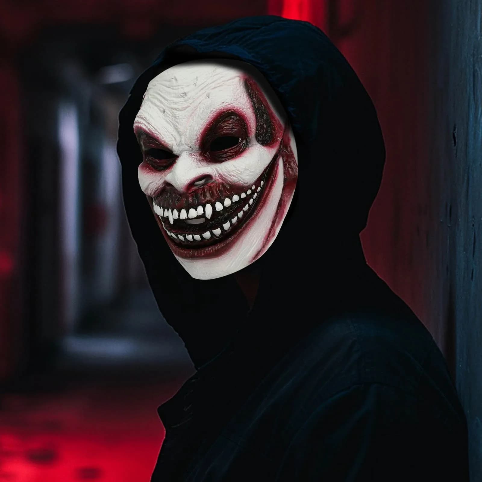 The Fiend Bray Wyatt Maschera in lattice Maschera realistica horror Copricapo da diavolo spaventoso per accessori per costumi cosplay di carnevale di Halloween