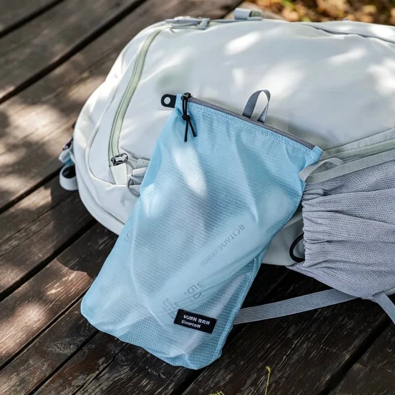 15D Silicon Coated Nylon Waterproof Dry Wet Separation Storage Bag Portable Laundry Pouch Travel Camping Swimming Outdoor Sports
