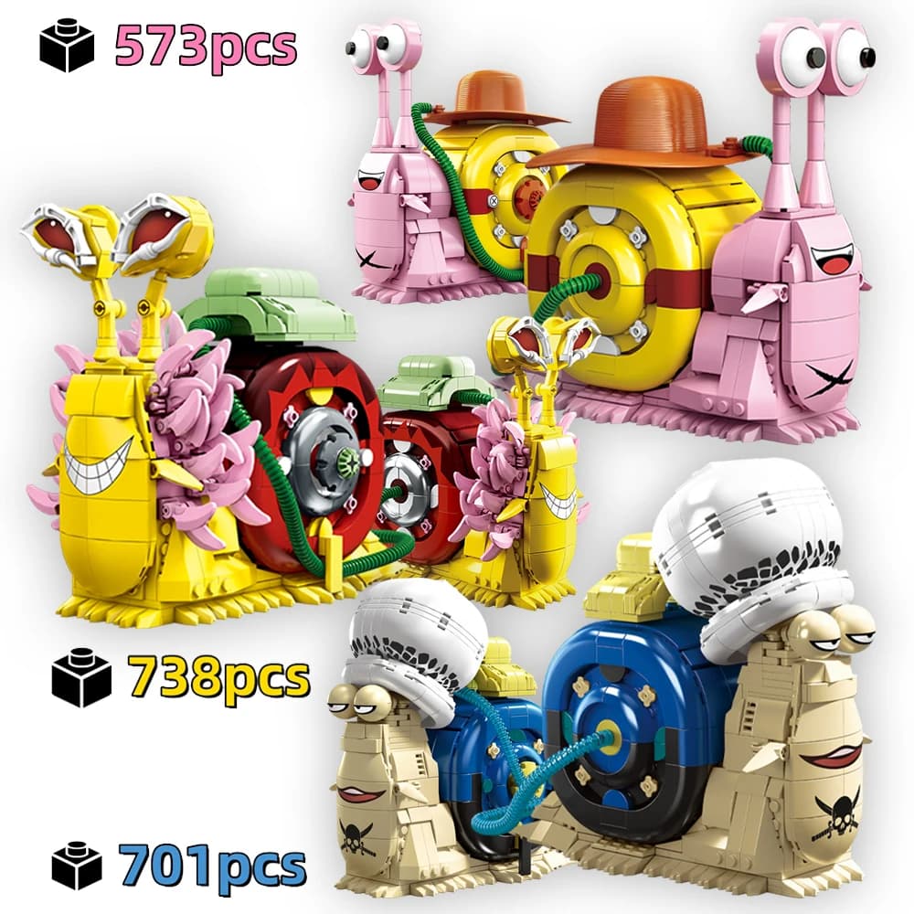 Creativo Animale Lumaca Bug Modello Building Blocks Mattoni Giocattoli Decorazioni da tavolo fai da te per bambini Compleanno Halloween Regali di Natale