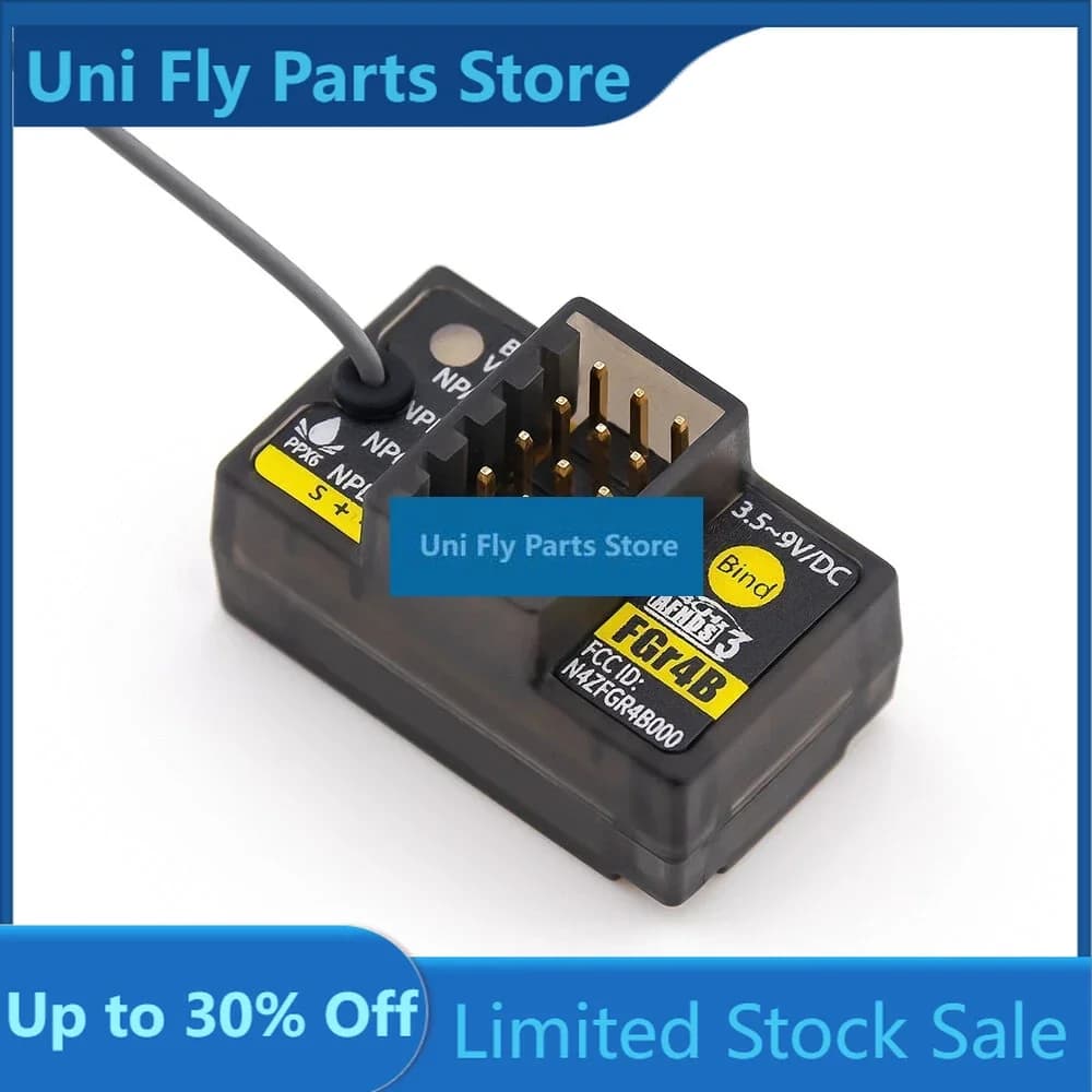 UniFly Flysky FGr4B AFHDS 3 2.4G Receiver, Durable 6.4g Design, Ideal For Off-Road RC Car And Speed Boat Builds