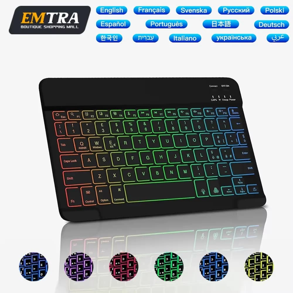 Mini Backlit Keyboard for iPad Bluetooth Backlit Keyboard for IOS Android tablet Windows wireless keyboard for iPad phone