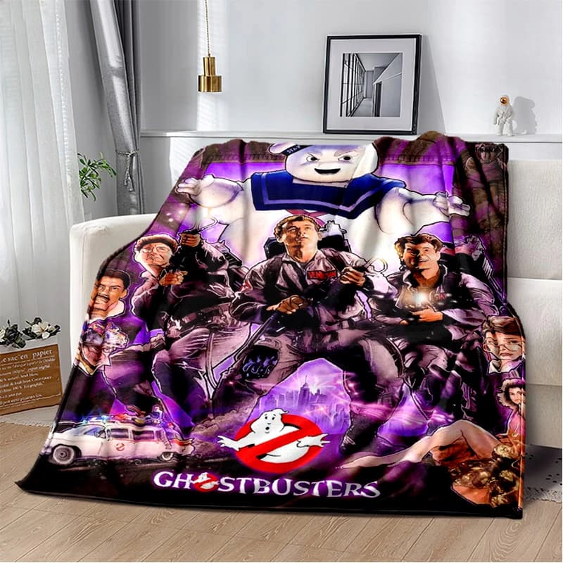 2025 Nuovo stile G-Ghostbusters Film horror Coperta cartone animato, morbida coperta per la casa Camera da letto Divano letto Viaggio Picnic Copertura Bambini