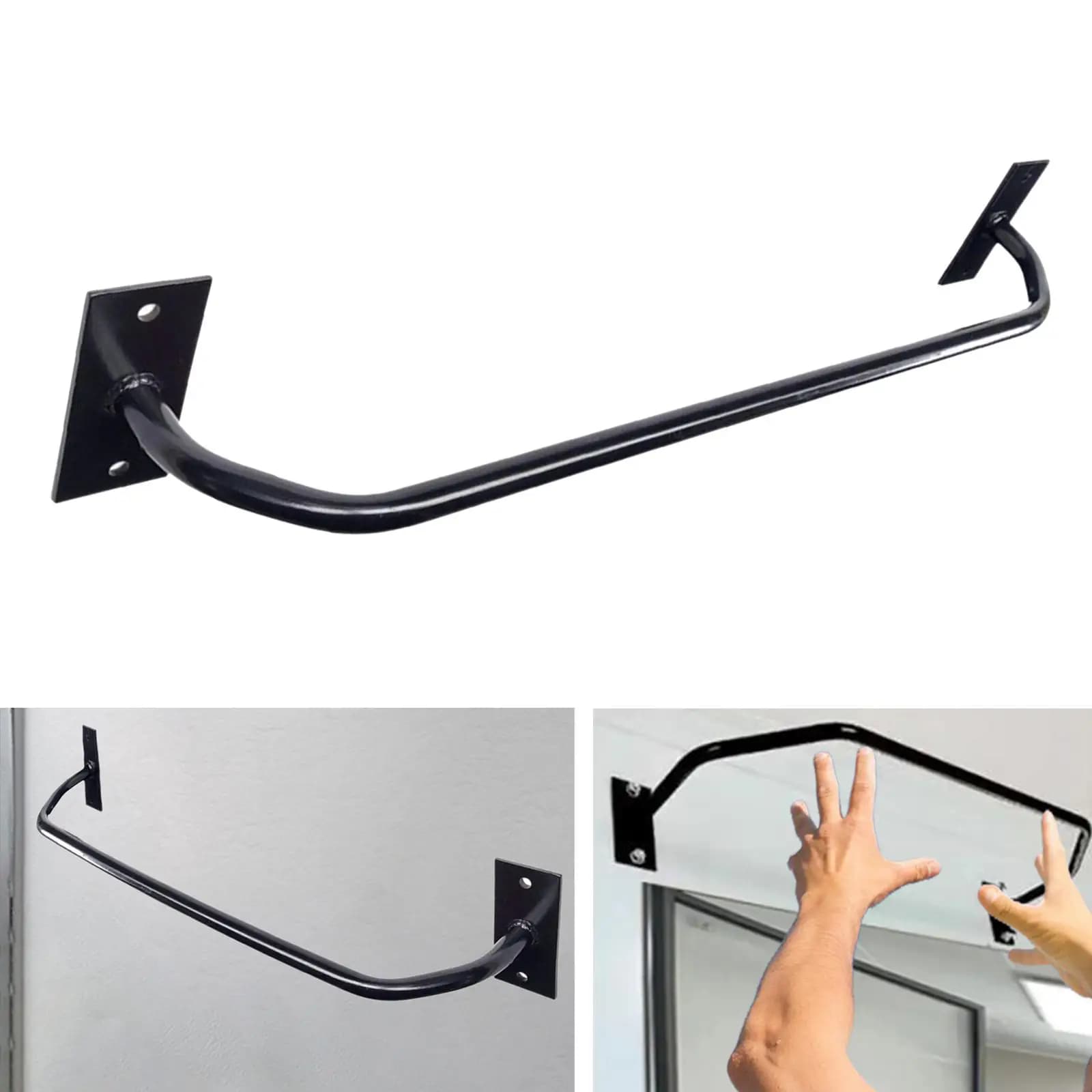 Home Gym Wall Mounted Chin Up Bar Steel Horizontal Pull Up Station for Upper Body Workouts
