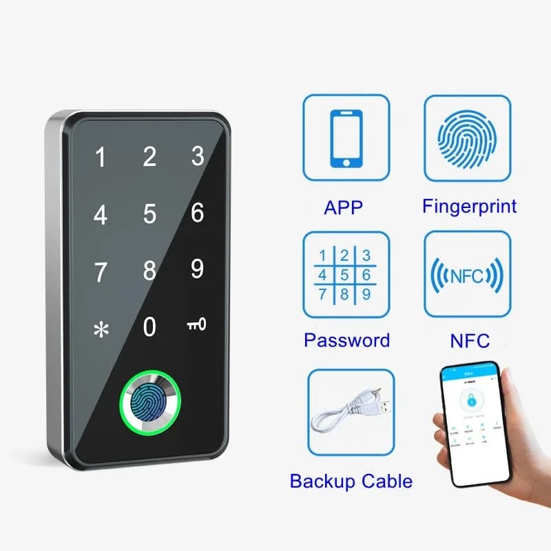 TTLock Bluetooth APP Password serratura del cassetto serratura dell'armadio palestra bagno armadietto digitale elettronico serratura intelligente in legno dell'impronta digitale