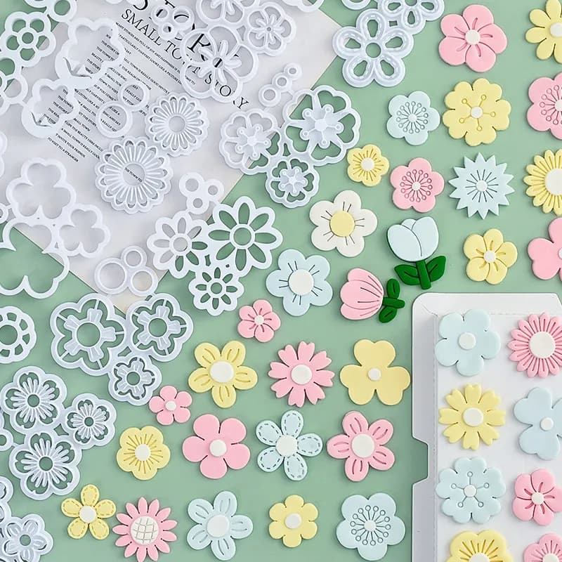 Taglierine per Argilla Polimerica a Forma di Tulipano e Margherita, Strumenti Fai-da-Te per Ceramica, Stampi per Gioielli in Argilla Morbida