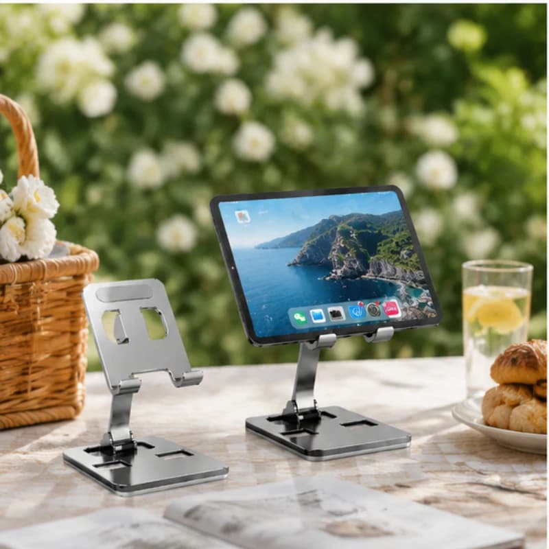 2PCS Adjustable Aluminum Alloy Tablet Holder, Flexible Universal Stand for iPad, Smartphone & Tablet, Bedside & Desktop, Portabl