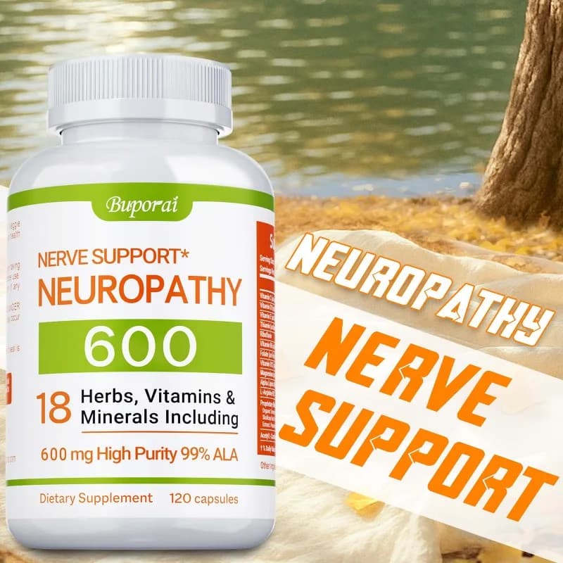 Neuropatia 600mg Support Integrator - Metabolism, Reduces Stress, Promotes Nervi Health and Cerebral Function, Non-GMO