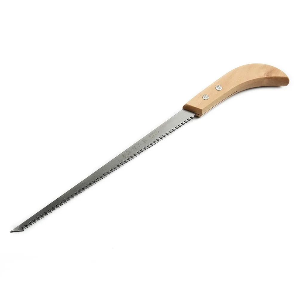 Sega a mano portatile da esterno sega da taglio per ghiaccio Mini utensile da taglio per cubetti di ghiaccio con manico in legno sega multifunzione da giardino per uso domestico